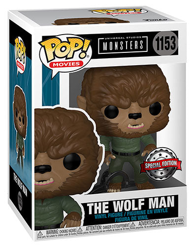 Funko Pop The Wolf Man #1153 Universal Monsters - Licantropo Horror Classico