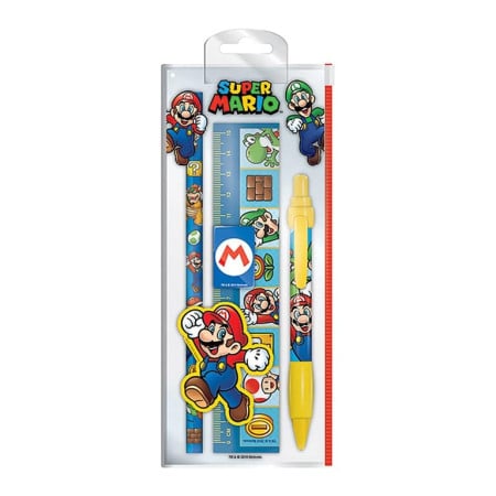 Set Cancelleria Super Mario - Kit Scuola Nintendo 5 Pezzi