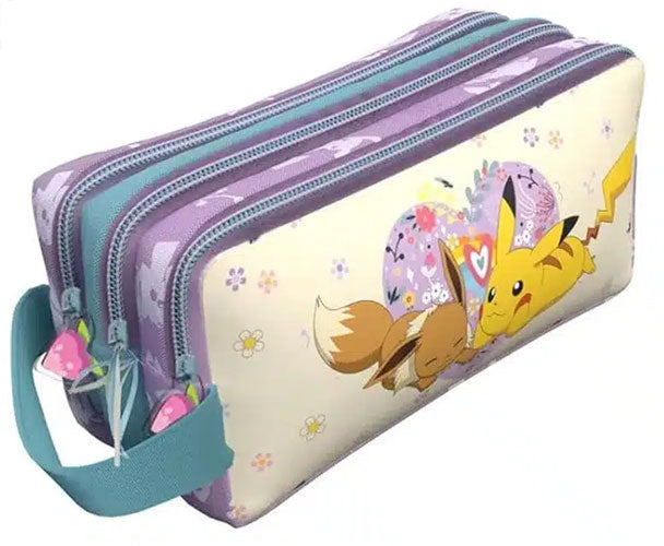 Astuccio Eevee & Pikachu - Organizer Pokémon per Scuola
